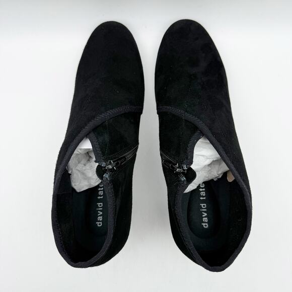 David Tate Womens Anna Bootie US 9.5 M Black Suede Ankle NIB - Picture 11 of 13